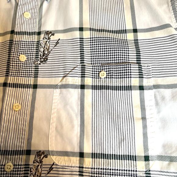 Salty Dog Gant Shirt Large Plaid Golf Cotton Button Down Short Sleeve - Picture 4 of 13